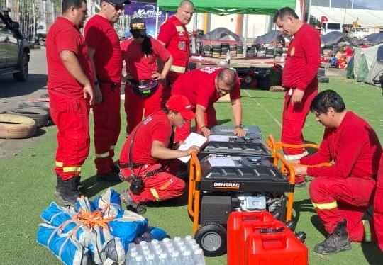 Generators, fuel and water for Peruvian rescuers.